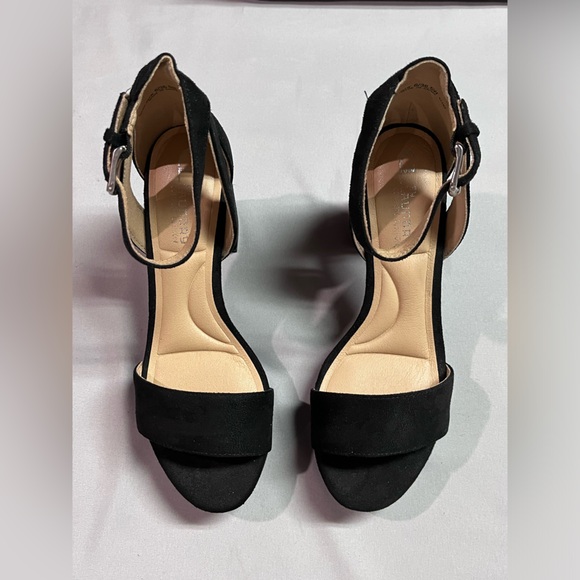 Women Dress Sandals Sueded Black Size 6W - Picture 4 of 4